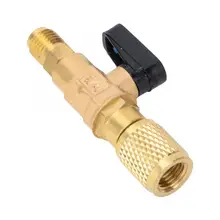 G1/4 дюйма латунь R22 Холодильный шаровой клапан адаптер 45 бар хладагента шаровой клапан разъем