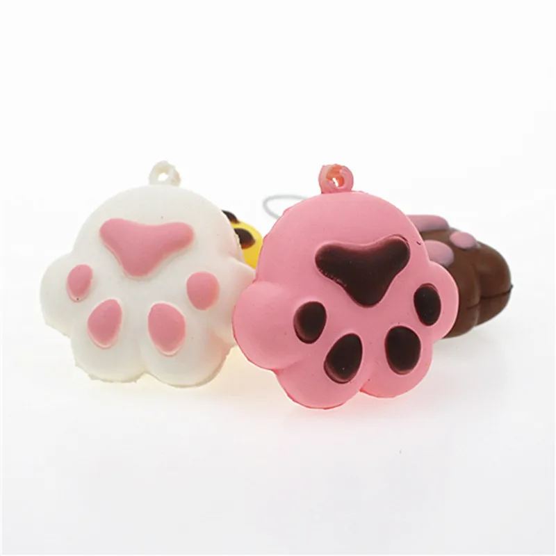 

Cute Mini Squeeze Squishy Toy Soft Rubber Cat Paw Antistress Decompression Sticky Eliminate Pets Fun Anti-Stress Toys
