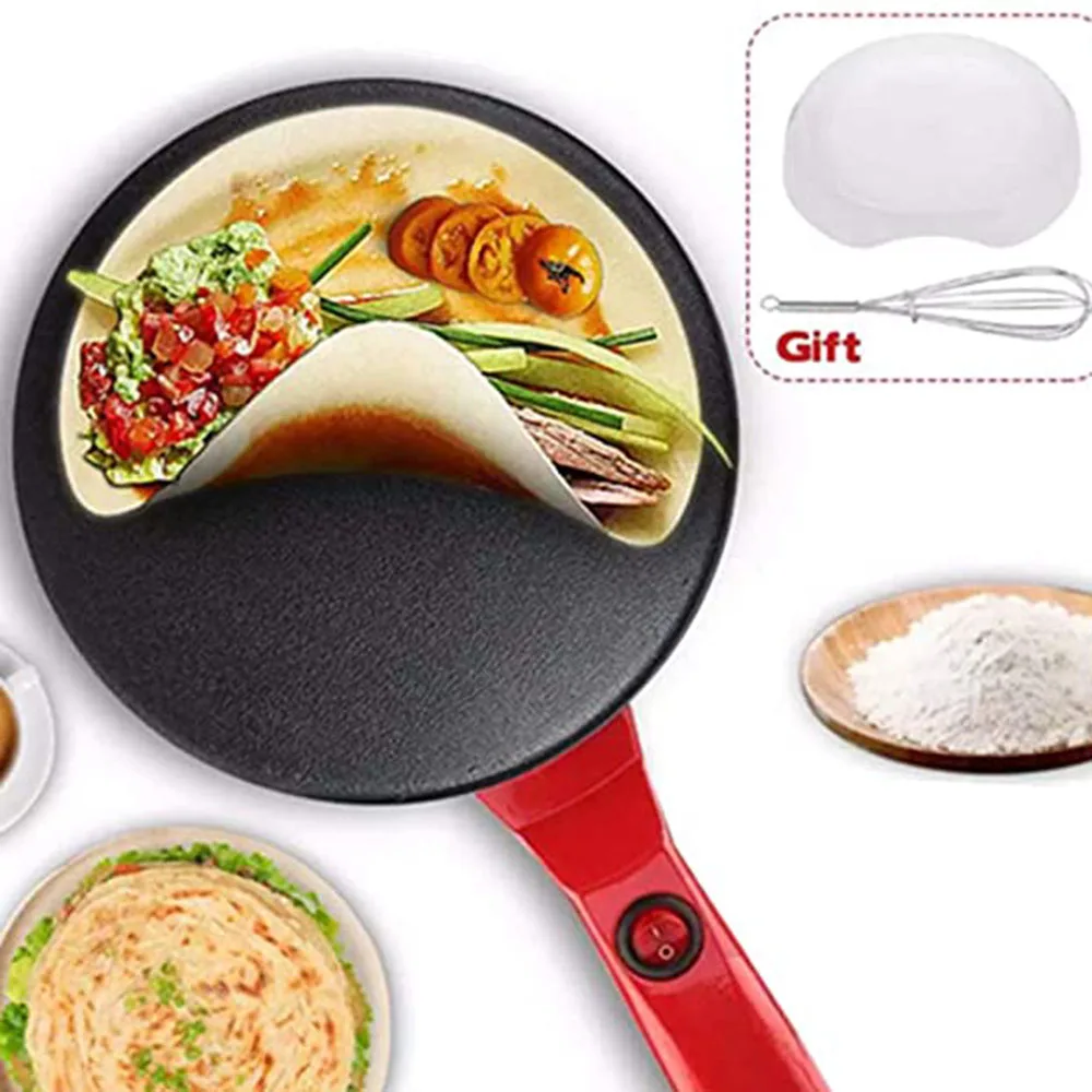 220V Electric Crepe Maker Pizza Pancake Machine Non-Stick Griddle Baking Pan Cake Kitchen Appliance Cooking Tools | Бытовая техника