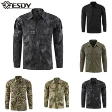 ESDY, для улицы, быстросохнущая, Военная рубашка для мужчин, тактическая одежда для мужчин, для кемпинга, съемная, для рыбалки, походов, рубашки с длинным рукавом