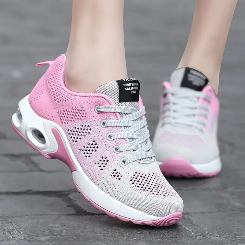 Zapatillas deportivas ligeras y profesionales para mujer, zapatos transpirables para gimnasio, caminar al aire libre, color rosa, talla 40, - AliExpress Deportes y entretenimiento