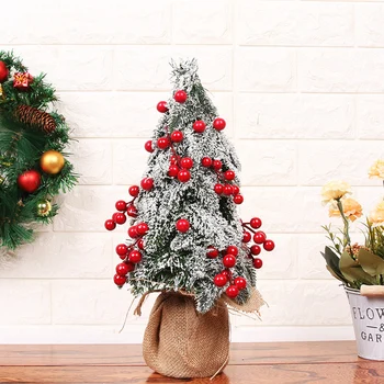 

Christmas Tree New Year Table Decoration Mini Xmas Decorations Miniature Tree Tabletop Christmas Tree With Mini Fruit Snowflake
