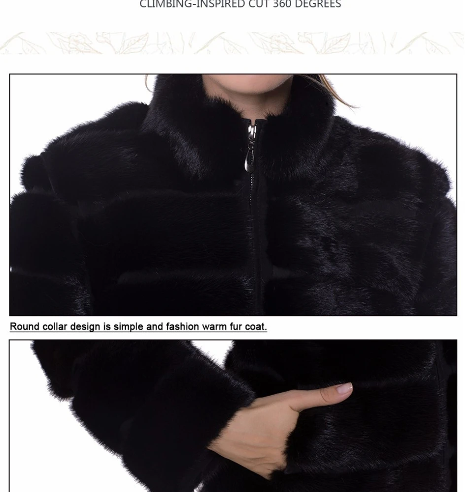 Best Real Mink Fur Coat Winter Long Natural Fur Mink Coats And Jacket Black Transformer Warm Women Clothes 2019 Vintage Plus Size 7XL 14