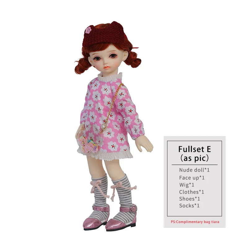 OUENEIFS Hebbe BJD YOSD кукла 1/6 модель тела для маленьких девочек и мальчиков высокое качество игрушки магазин смолы Рождество подарок на год - Цвет: Full set E as in pic