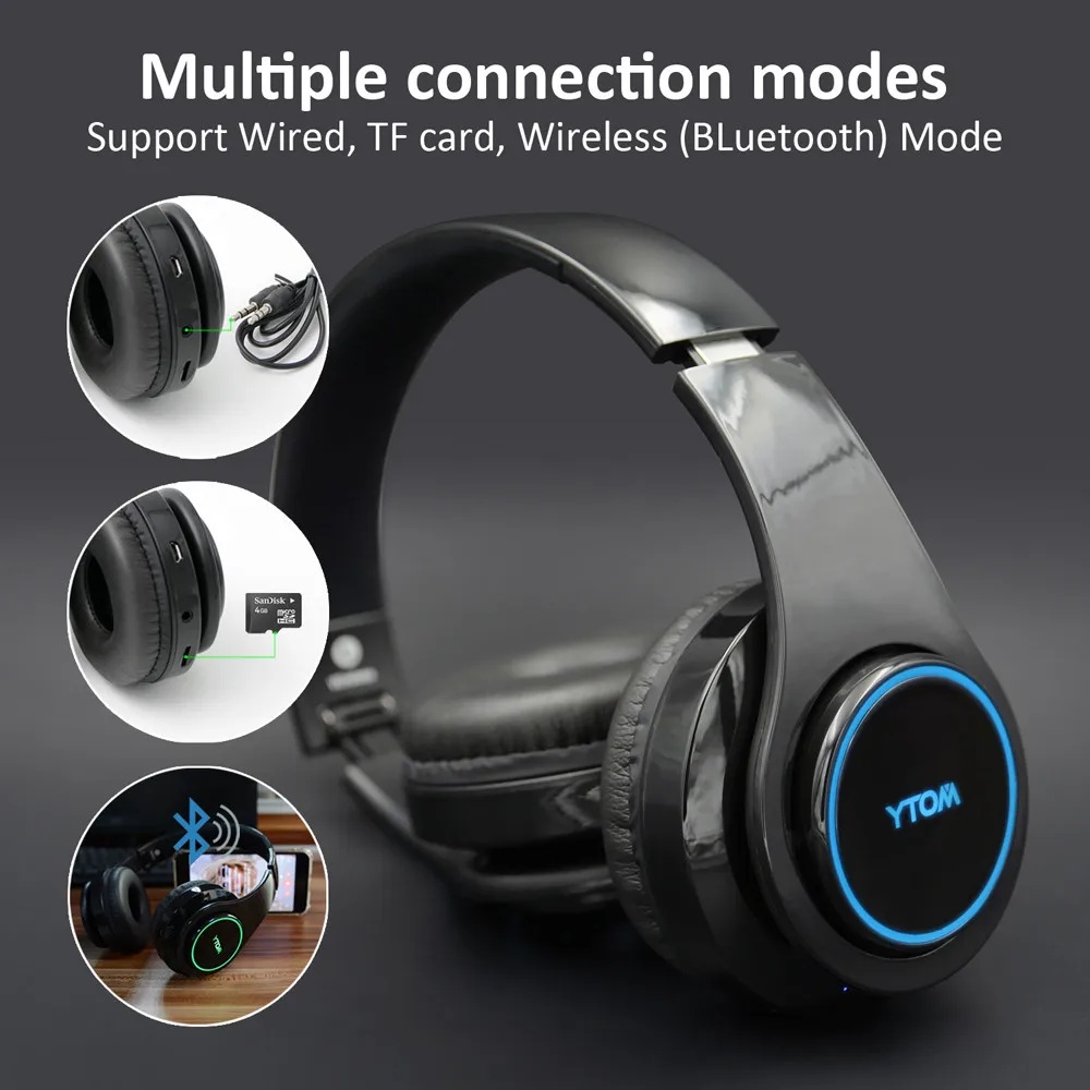 Mosunx автоматический переключатель 7 цветов Беспроводная Bluetooth гарнитура спортивные наушники Поддержка TF Кассетный микрофон складные наушники