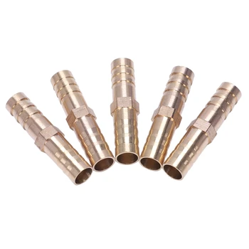 

5 pieces Air Gas 8 mm Brass Straight Hose Connector