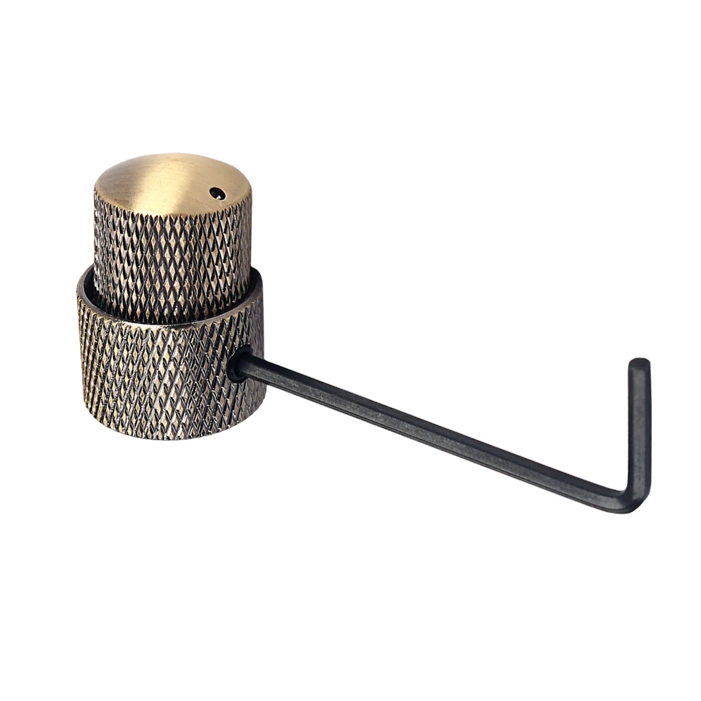 Steel Iron Double Layer Guitar Potentiometer Knobs With Wrench String Instrument Parts
