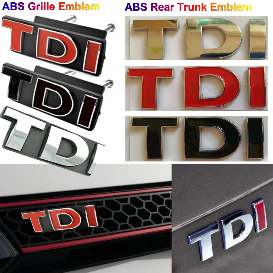 ABS хром TDI решетка GTI наклейка на багажник значок логотип для автомобиля Embleem наклейка для Volkswagen VW Passat MK4 MK5 MK6 Golf Polo