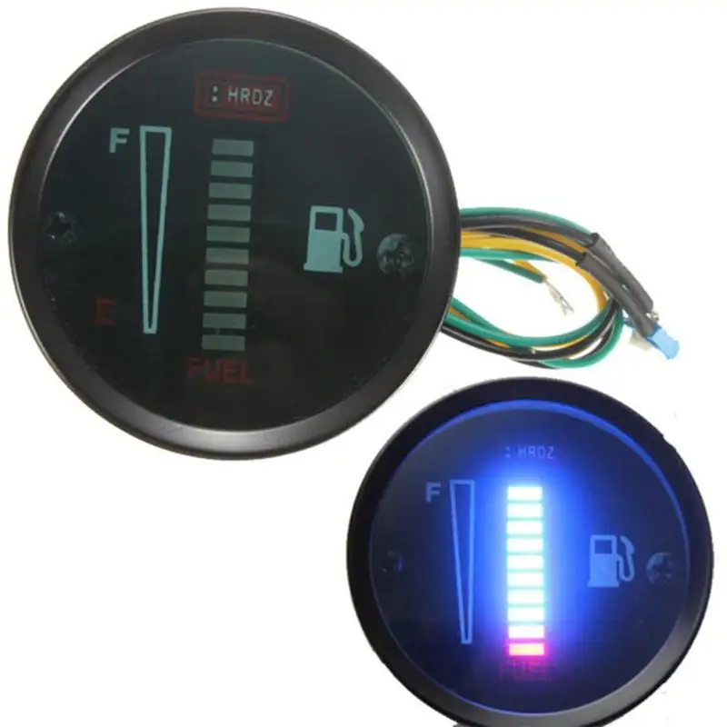 Автомобильный Мотоцикл Круглый измеритель уровня топлива 12 В 2 дюйма 8LED дисплей Система соотношения моторного масла датчик топлива универсальный инструмент