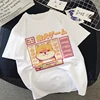 Camiseta con estampado gráfico de gato Kawaii para mujer, blusa coreana Harajuku, Tops blancos estéticos, camiseta para mujer 2022 ► Foto 3/6