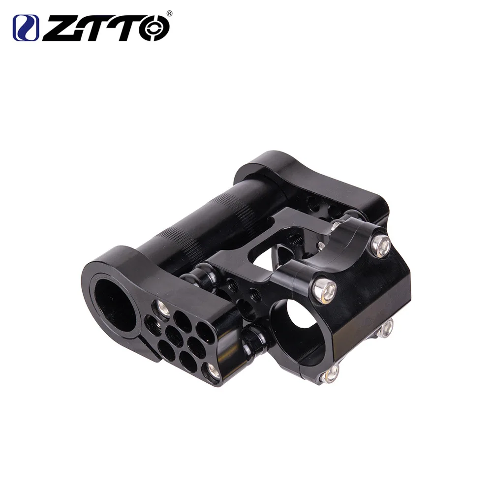 

Folding car adjustable double aheadset stem 25.4mm CNC aluminum alloy bicycle parts accessories