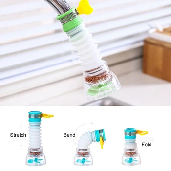 

New Rotatable Water Saver Can Telescopic Tap Water Filter Tools Kitchen Bathroom Accessories Sprinkler Filter Faucet Extenders