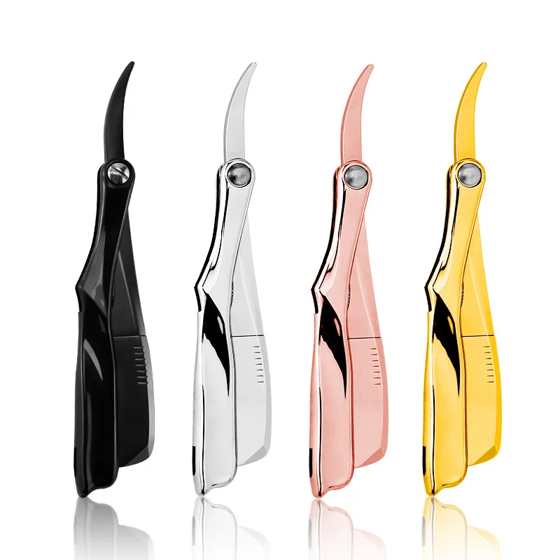 

1pcs Men Shaving Barber Tools Hair Razor Black Folding Shaver Knife Zinc Alloy Straight razor Barbearia Holder Gift