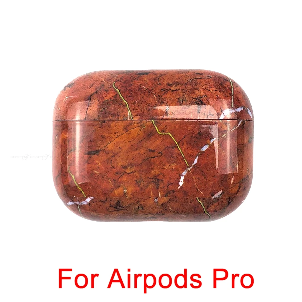 12 Чехол для наушников CASPTM с мраморным узором для Airpods 1 2 Pro, Жесткий Чехол для ПК, чехол для зарядки, корпус для AirPods 1 2 3, защитный чехол - Цвет: 12
