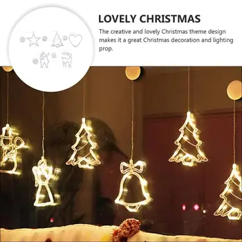 

5Pcs LED Christmas Light Christmas Decorations Suction Cup Lights Colorful Hanging Light Light Ambience Light For Showcase Home