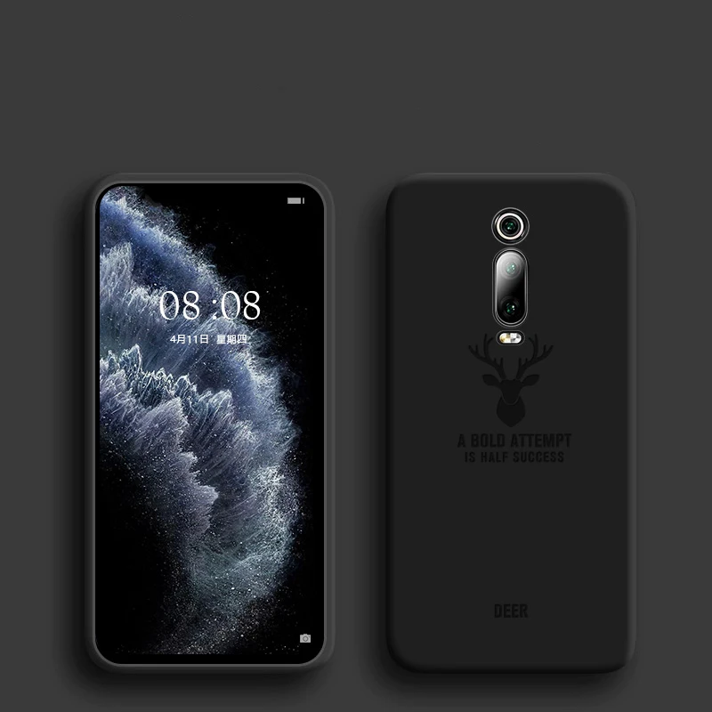 MOFi для xiaomi mi 9t pro Чехол Силиконовый mi 9t чехол противоударный мягкий ТПУ задняя оболочка capas модные чехлы с принтом из мультфильма - Цвет: black