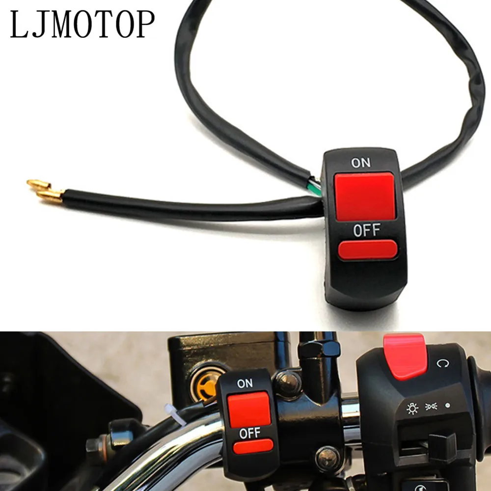 Universal Motorcycle Switches Handlebar Flameout Switch ON OFF Button ...