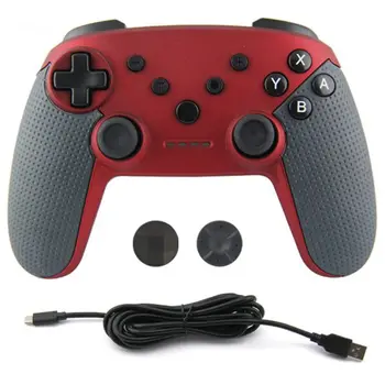 

Turbo Function Bluetooth Wireless Controller Gamepads For Nintend Switch Pro Pc Xp Later System Video Game Player(Red)
