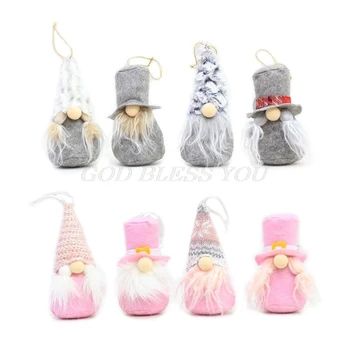 

4pcs/set Christmas Elf Swedish Gnome Santa Doll Ornaments Hanging Xmas Tree Fireplace Holiday Home Party Decoration