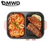 DMWD Household Baking Pan Electric Frying and Roasting Pan 1L Hot Pot Barbecue Grill Baking Machine Multicooker Smokeless 220V 5