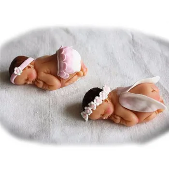 

3D Silicone Molds for Cake Sugar Candy Mold DIY Design Fondant Decorating Tools Sleep Baby Handmade Soap Mold