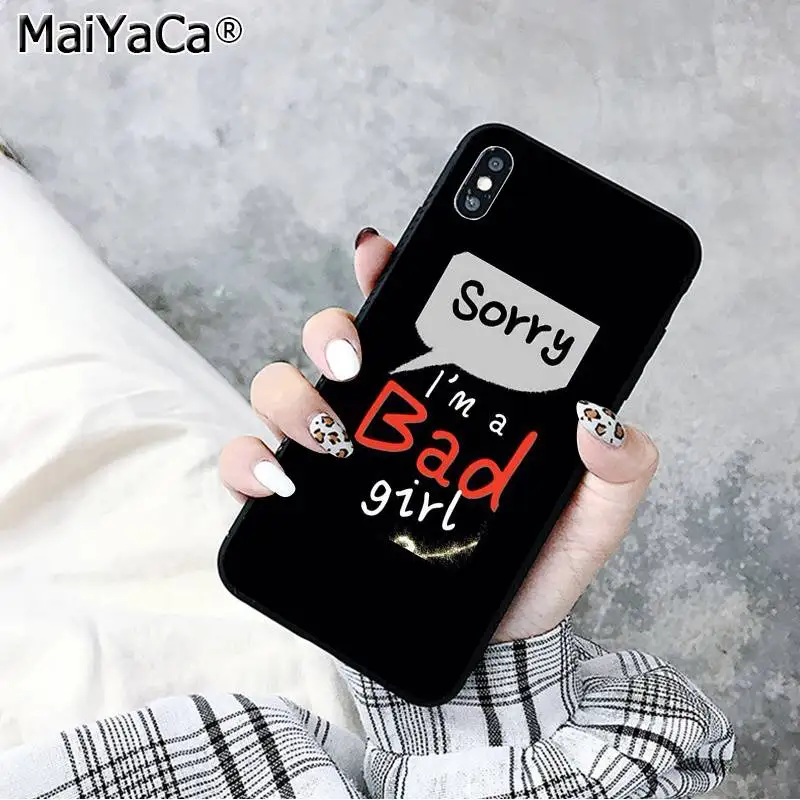 MaiYaCa I'm bad girl сука Красочный милый чехол для телефона iPhone 11 pro XS MAX 8 7 6 6S Plus X 5 5S SE XR чехол