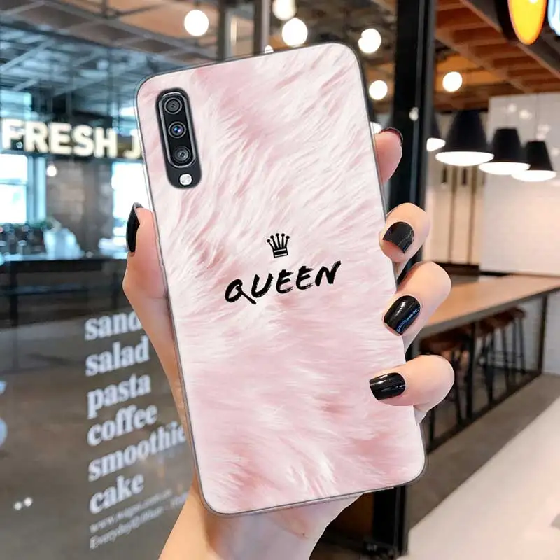 Rose Gold Pink Princess Queen Case For Samsung A51 A71 A52 A72 4G 5G Case Cover For Galaxy A11 A12 A21S A22 A32 A42 Phone Coque