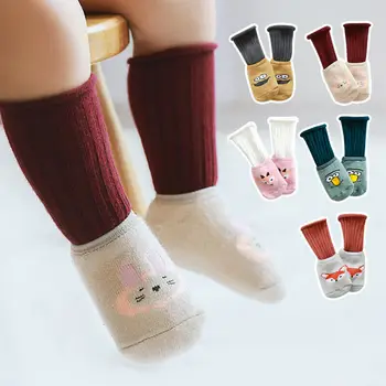 

Lovely Girls Cartoon Animal Socks Dual Use Infant Baby Sock Cotton Warm Soft Autumn Winter Newborn Toddler Boys Girls Socks