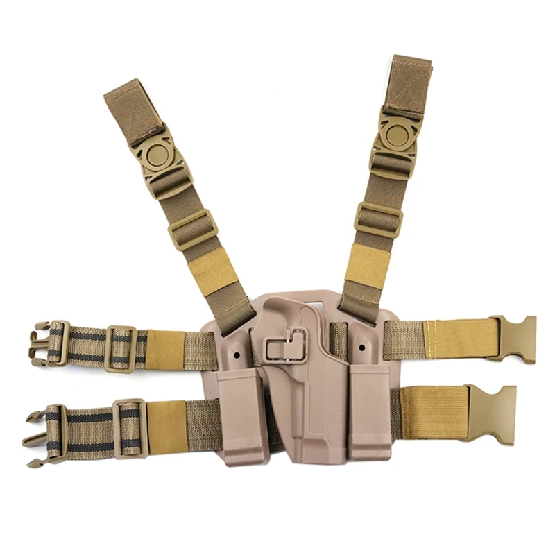 M92 mud color Открытый охотничий ремень безопасности Регулируемый Быстрый Чехол для ног пистолет ремень сумка для M92 1911 USP G17 - Цвет: M92 mud color