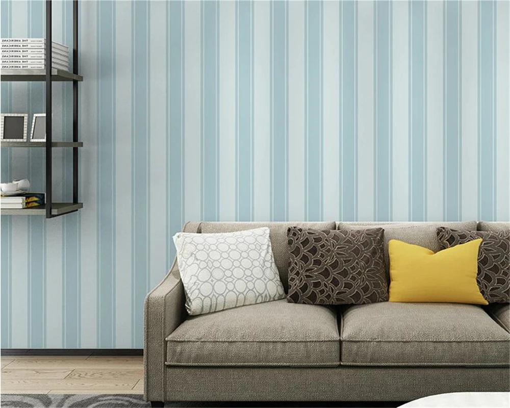 

wellyu Modern minimalist non-woven wallpaper 3D fine vertical stripes wallpaper bedroom living room TV background wall paper