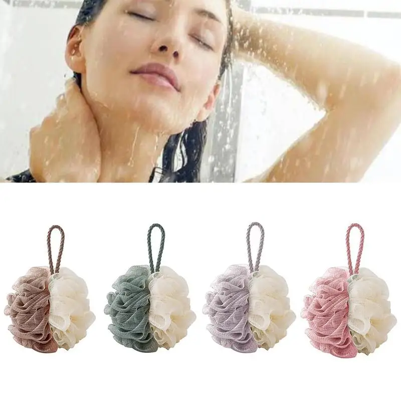 

1 PC Bathroom Supplies PE Bath Loofah Bath Ball Mesh Sponge Flower Super Soft Milk Shower Accessories