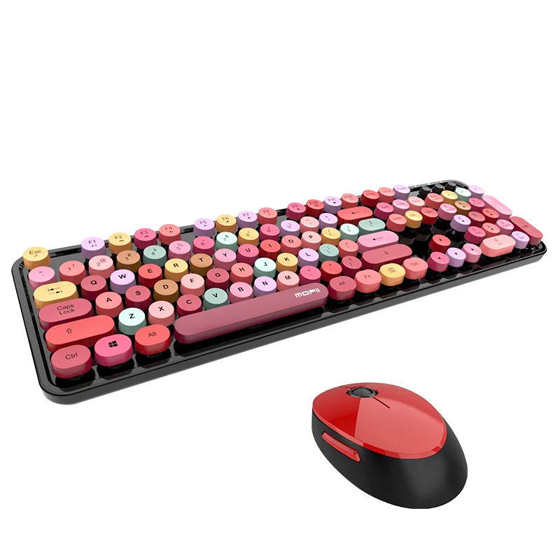 Mofii 甘い混合色かわいいポータブル 2 4ghz ワイヤレスキーボードとマウスセット少女ユニバーサルデスクトップノートブックのキーボードとマウス Keyboard Mouse Combos Aliexpress