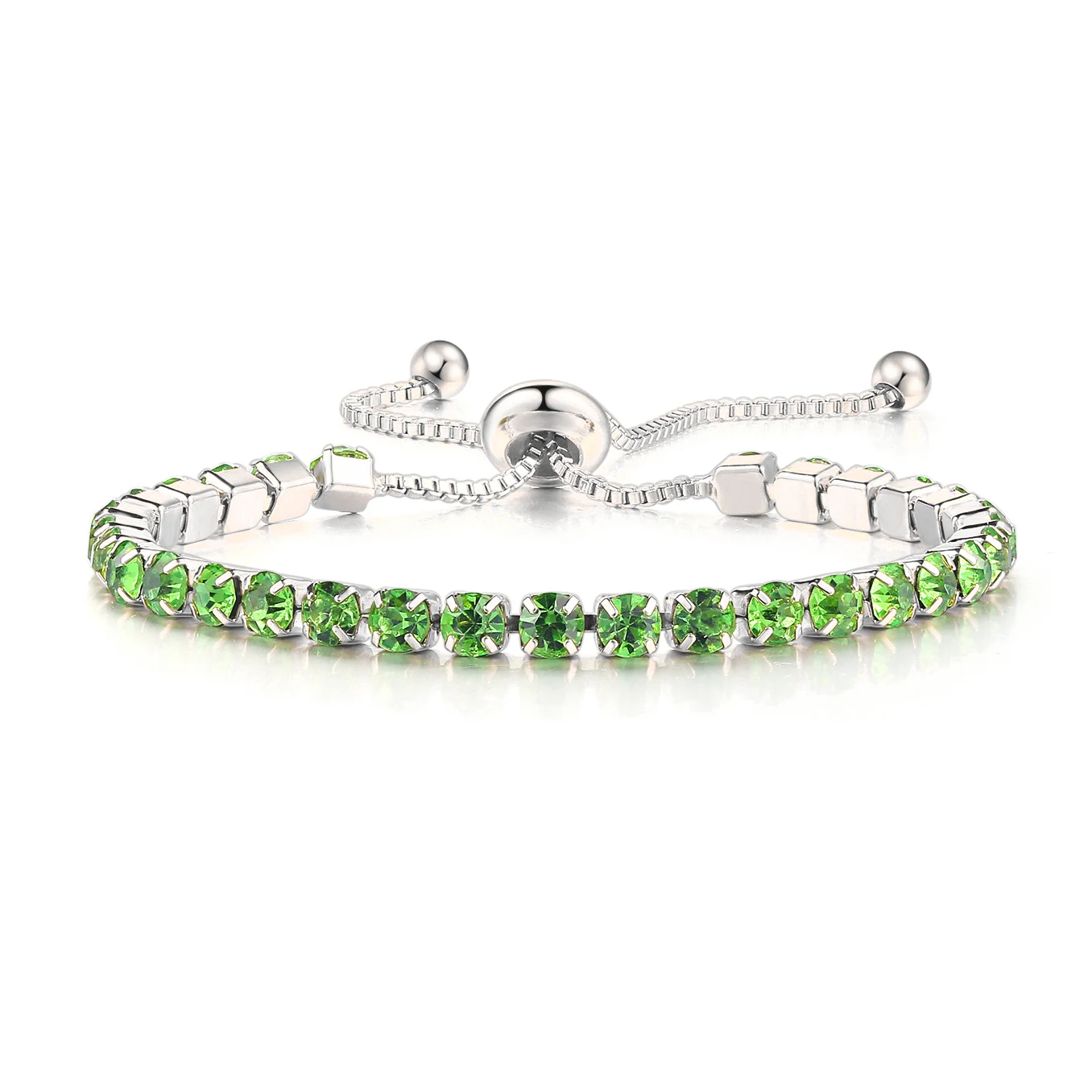 Классические, оливково-зеленые, 4 мм, циркониевые, теннисные браслеты для женщин, розовый, серебряный цвет, подарок для женщин, девушек, на шнуровке, модные ювелирные изделия, H110-M