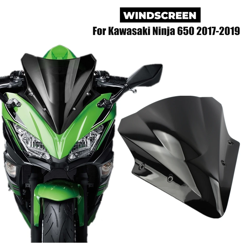 Для Kawasaki Ninja 650 Обтекатели ветрового стекла ER6F Ninja650 аксессуары для мотоциклов черный прозрачный