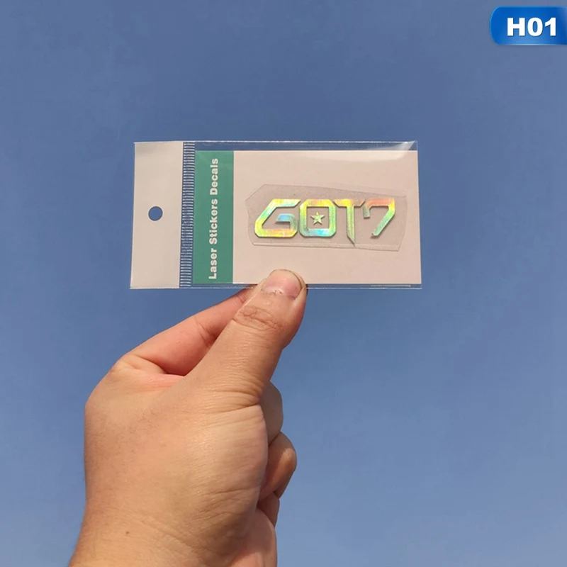 GOT7 SEVENTEEN TWICE JIMIN JUNG KOOK V Bangtan мальчики лазерные наклейки для armyBomb Lightstick ноутбук стикер Декор - Цвет: H01