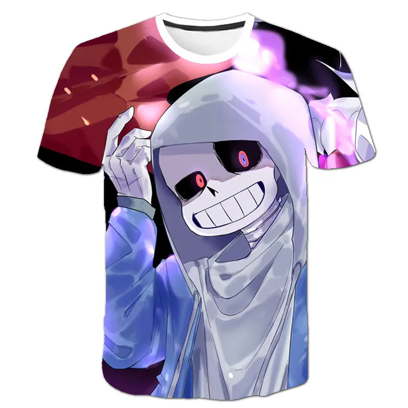 Крутая футболка детская одежда с персонажами из мультфильмов Undertale Sans новые