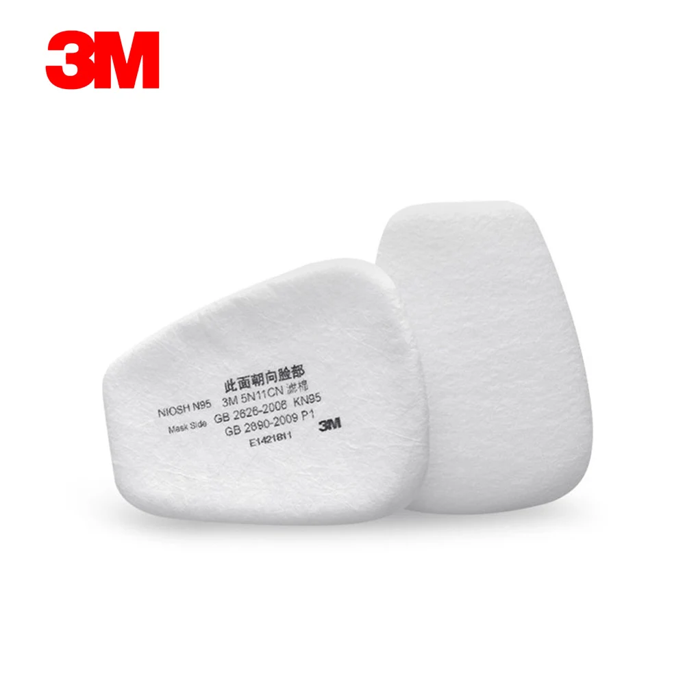 Filtro de algodón respirador 10/20/50/100 Uds 3M 5N11 antipartículas para 6200/7502/6800