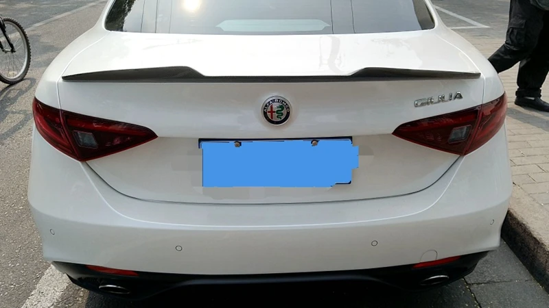 Car Styling Carbon Fiber Exterior Tail Boot Wing Decoration Rear Trunk Spoiler For Alfa Romeo Giulia