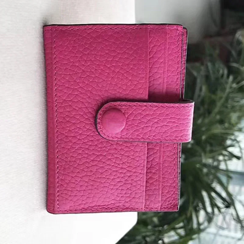 rose 10 CHSANATO, высокое качество, натуральная кожа, кредитный держатель для карт, для девушек, Бизнес ID, визитница, многофункциональный, тонкий, мини кошелек - Цвет: rose 10