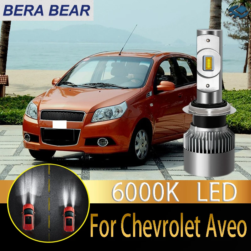 Автомобильный головной светильник BERA BEAR, светодиодный светильник для Chevrolet Aveo Sonic, светодиодный автомобильный светильник 6000 K, лм, белый светильник, автомобильный головной светильник 2X