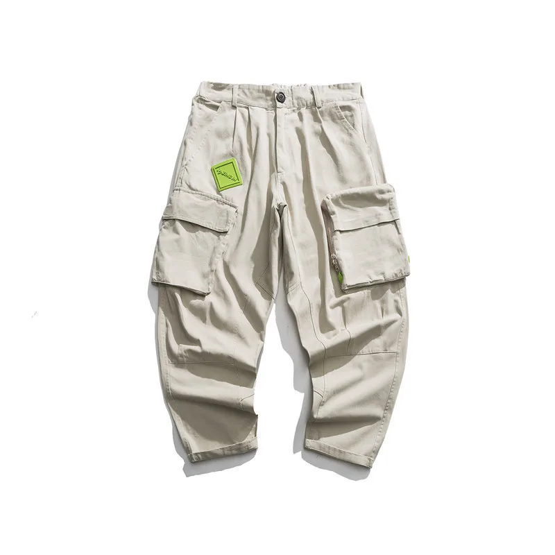 

Tang Mu Cool Spring Japanese Style Trend Straight-Cut Bib Overall Men Loose Casual Pants Popular Brand Versatile Function Pants