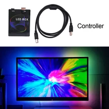 DC 5V bricolage ambiant TV PC rêve écran bande LED USB WS2811 WS2812B SK6812 RGB boîte de contrôle ordinateur PC écran rétro-éclairage