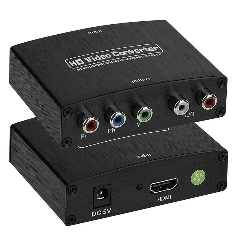 1080P HDMI To 5RCA RGB 4K Component YPbPr Video & R/L Audio Adapter Converter HD TV