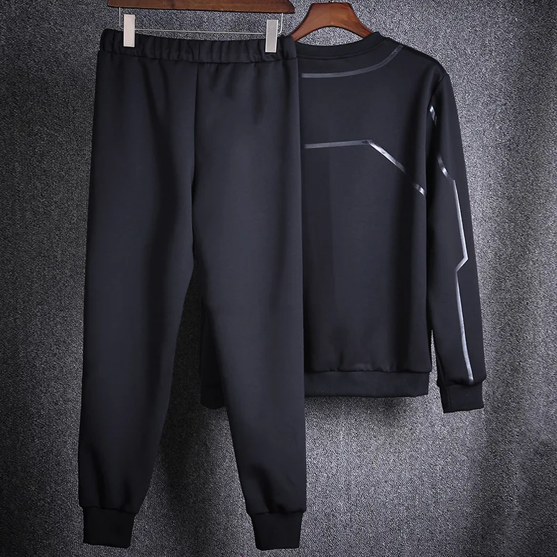 

2018 Autumn New Style Men Leisure Sports Suit Men's Korean-style Fashion Hoodie Pants Two-Piece Set Fashion JC