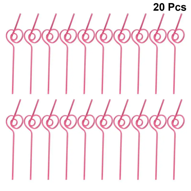 20Pcs Reusable Colorful Hard Plastic Stripe Drinking Straw Clean Wedding Sale