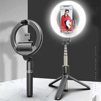 

Desktop Live Fill Light Portable Built-in Battery Ring Light Bluetooth Tripod Photo Tripe Selfie Stick for iphone xiaomi phone