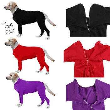 

Post Operative Protection Long Sleeves Bodysuit Jumpsuit For Dogs, E Collar Alternative For Recovery Dog Jumpsuit