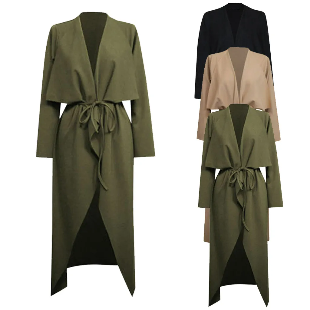 HSU, новинка, женское длинное пальто, зимнее, для женщин, s-Ladies-Maxi-с длинным рукавом-водопад-с поясом, куртка, пальто, хит, для женщин, уличная одежда
