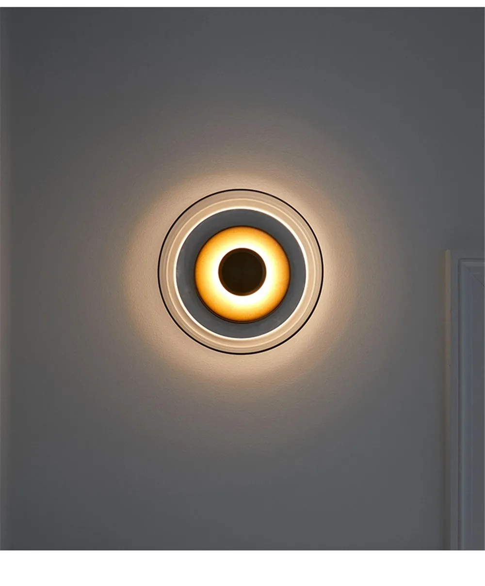 Nordic Design Modern LED Wall Light Loft Decor Sconce Wall Lights Iron Glass Round Bedside Wall Lamp Home Lighting Luminaire (6)
