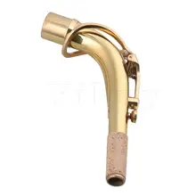 Yibuy 160x25 мм Золотой латунный материал альт саксофон локоть изгиб шеи сопла трубка саксофон аксессуары